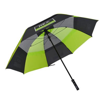 China Large Size Luxury Promotional Branded Advertising Spike Windproof Golf Large Custom Printing Umbrellas With Logo Prints for sale