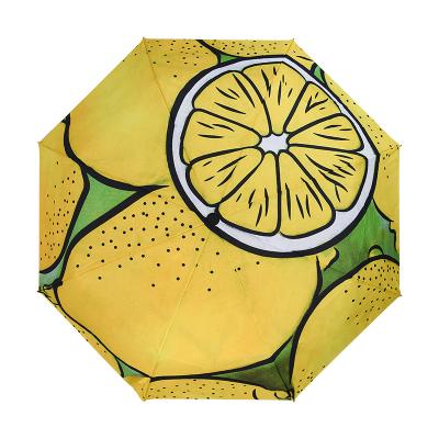 China Minimalist BSCI Logo Printed 3 Fold Tiny Portable Folding Umbrellas Rain Umbrellas for sale