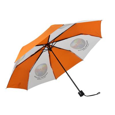 China Wholesale Custom Cheap Logo Printing 3 Times Advertising Travel Promotional Folding Umbrella for sale