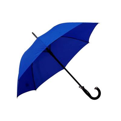 China All In 1 23 Inch Curved Handle Top Quality Blue Umbrella With Logo for sale