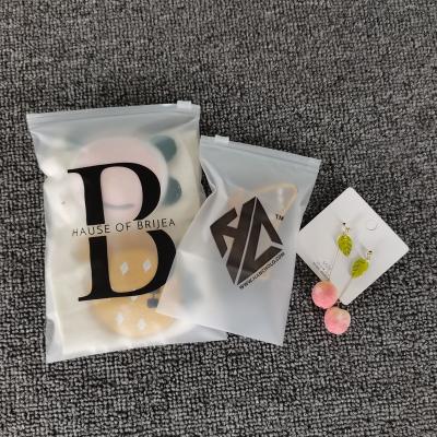 China Recyclable High Quality Printed Logo Recycled Plastic Bag Clothes Packaging Zipper Bag for sale