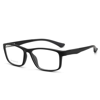 China Black Square Transparent Read Glass TR90 Men's Ordinary Frame Business Optical Glasses Frame Single Glasses For Men for sale