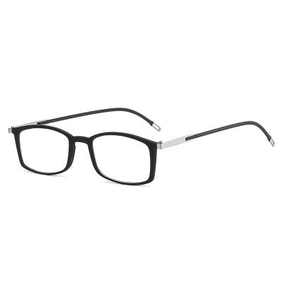 China For 2021 fashion new men's and women's reading glasses alloy frame glasses high quality black square polarization light blue lightening gla for sale