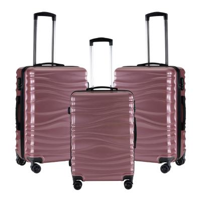 China The factory of school NGO-distance travel\etc. Custom Design Fashion Trolley Travel Bag Colorful ABS PC Luggage Set Suitcase Set for sale