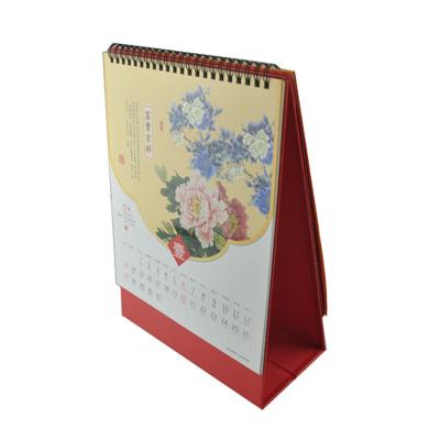 China Hot Wholesale Daily Weekly Monthly Planner Custom Design Calendar Table Desk Calendars Advertising Calendar Hard Cardboard Holder for sale