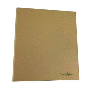 China Eco-Friendly Customize Kraft Paper Folder Ring Binder 3 High Quality Ring Binder Logo Embossed A4 Folder for sale