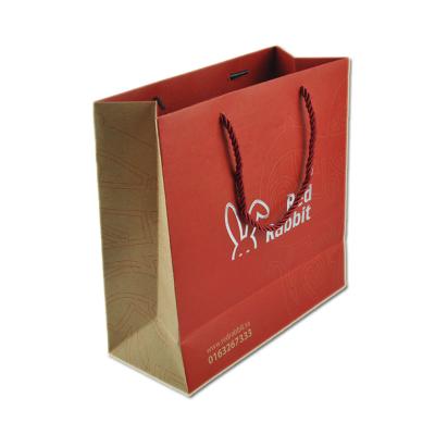 China Recycled Materials Customized High End Retail White Black White Paper Garment Clothes Paper Shopping Bag With Your Own Logo for sale