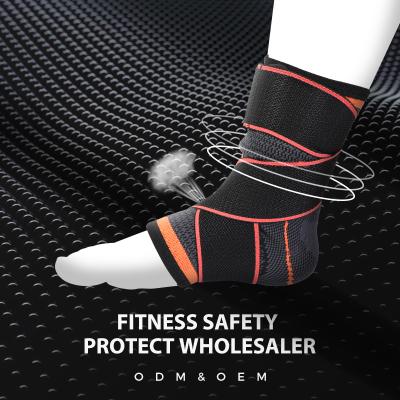 China New Durable Sports Compression Sleeve Elastic Basketball Ankle Brace for sale