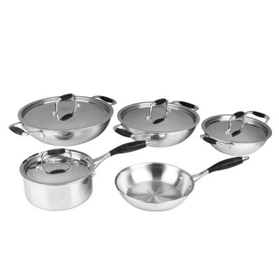 China Sustainable Stainless Steel Kitchen Queen Cooking Pot Cookware Set For Restaurant for sale