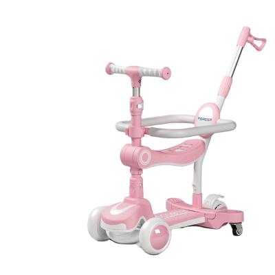 China Plastic New Design Handlebar Height Adjustable Baby Scooter with Seat Kids' Pedal Car with Foot Scooter Features for sale