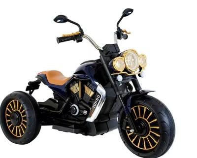 China Musical Hot sale Kid Manually Turn The Handle Motorcycles Cool Lights Electric Motor Wholesale Children's Toy Cars Dual-drive Motorcycle for sale