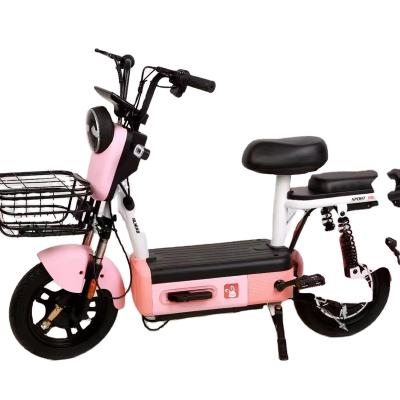 China Steel Light two wheeled electric vehicle with front hanging basket for sale