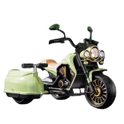 China Ride On Toy 2024 New Electric Scooter cheap 2 seats three wheel kids electric motorcycle racing for sale for sale