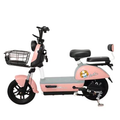 China City Electric E Bike Single Speed Electric City Bike 48v Smart Rear Hub Motor Integrated Lead-Acid Battery Steel Frame with Brake Line System for sale