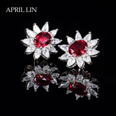 China FASHION Trendy Semi-precious Stone Opens Designer Earring Popular Brands Sterling Silver Stud Earrings for sale