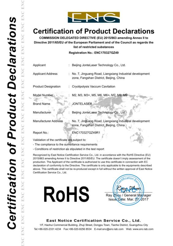 RoHS - Beijing Jontelaser Technology Co., Ltd.