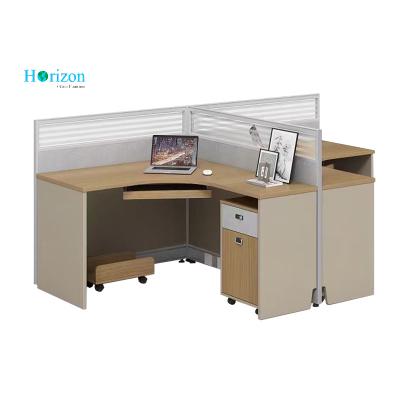 China Factory Direct Aluminum Cubicle Convertible Desk Splits 4 Person Call Center Office Workstation for sale