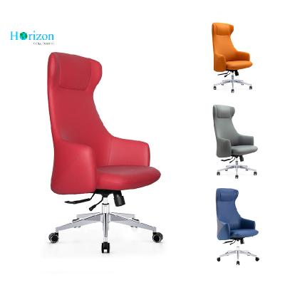 China China Manufacturer Adjustable Commercial Boss Office Furniture Genuine Leather Chairs (Height) for sale