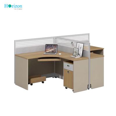 China Factory Direct Convertible Call Center Office Workstation Desk L Shape Small Office for sale