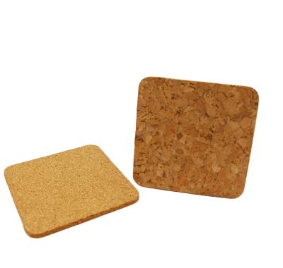 China Sustainable Square Cork Coaster With Bark Customized Size Eco - Friendly For Cup Mug Dishes for sale