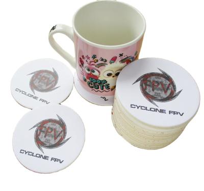 China Sustainable Free Sample Cheap Cardboard Recycled Round Absorbent Tissue Paper Coaster for sale