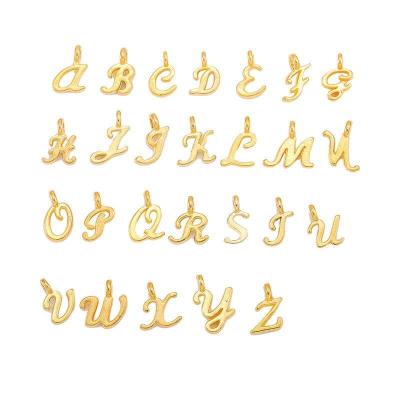 China FASHIONABLE Metal Zinc Alloy English Letter A-Z Charms Fit Jewelry DIY Pendant Necklaces Bracelets Qualities for sale