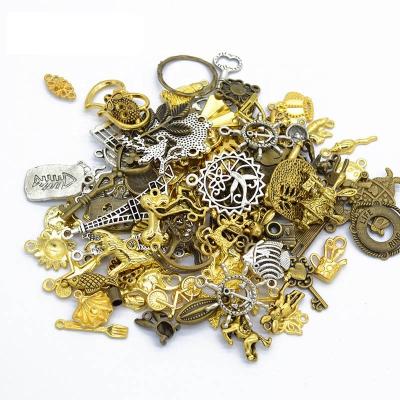 China FASHION Mixed Skull Skeleton Heart Lock Charms Kit Metal Pendants Bulk For DIY Bracelet Earrings Jewelry Making for sale