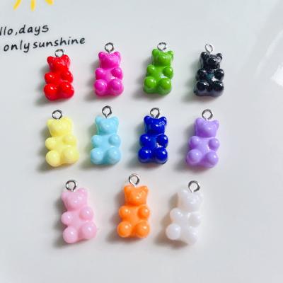 China TRENDY Cute Resin Animal Gummy Bear Charms For Making Drop Earrings Pendants Necklaces Key Chain DIY Jewelry Findings for sale