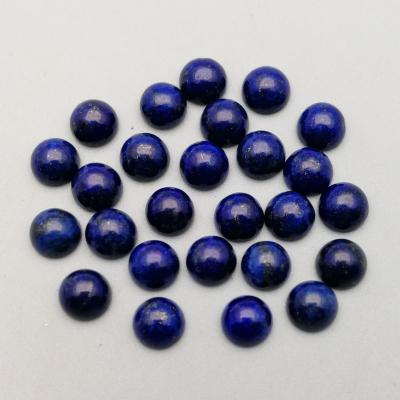 China Other Natural Gemstone Round Cabochons 5mm Lapis Lazuli Stone Flat Back Beads For Jewelry Making for sale