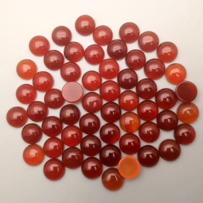 China Other 4-25mm Red Agates Natural Stone Charm Round Cabochon Beads For Jewelry Making Ring Bracelet for sale