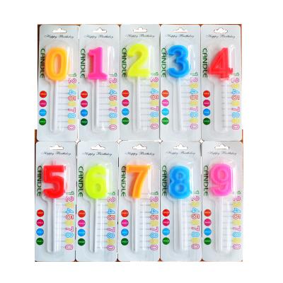 China Birthdays color number candle cake toppers with 0-9 birthday letter number candles for sale