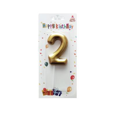 China Birthday cake line candles fireworks number birthday decoration golden candles for sale