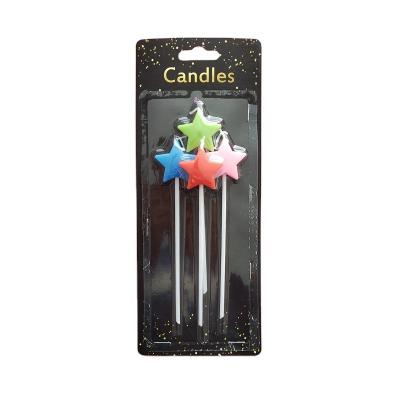 China Birthdays factory candle direct sales star candlestick color cake decoration birthday candle for sale