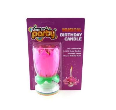 China Birthdays the most popular magic lotus music candle color birthday candle for sale