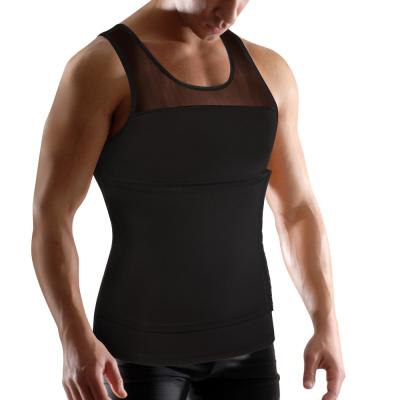 China Breathable Shapewear Compression Tank Top Tummy Control Underwear Body Shaper Slimming Vest For Men for sale