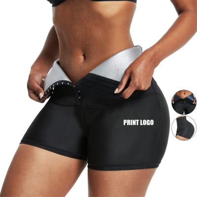 China Hot Logo Waist Trainer Yoga Shorts Adjustable Hooks Waist Trainer Trimmer Antibacterial Custom Women Gaiters for sale