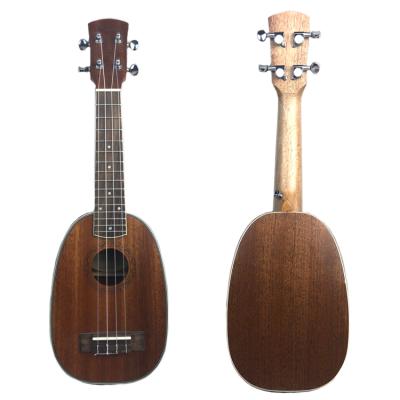 China Wholesale China Musical Instruments Small Soprano 21inch 23inch Pineapple Ukulele Mahogany Guitar for sale