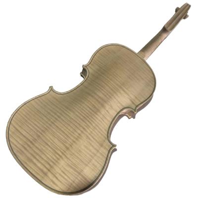 China Flame Flawless Unfinished Single Unfinished High End Unvarnished Single Unvarnished Maple Violin Panel DIY Embryo White Violin for sale