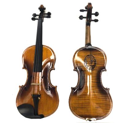 China Beethoven Technology Handmade Antique Violin Solid Wood Flawless Carving for sale