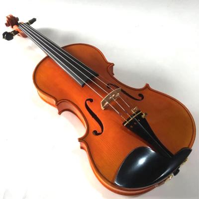 China High Grade Fiddle Golden Yellow Violin Flawless Handmade European Maple Material for sale