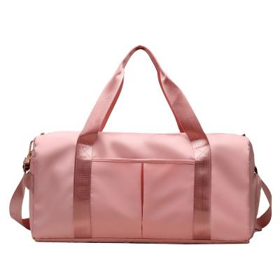 China Hot Selling Waterproof Polyester With Shoes Compartment Travel Flight Suitcase 22inch Sports Duffel Bag for sale