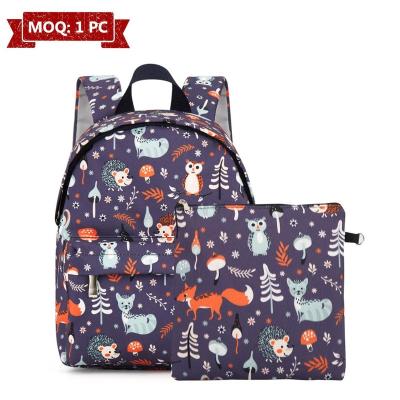 China Waterproof RPET Recycled Plastic Bottle Kids Backpacks Purple Children School Bags Animal Bag For Kindergarten Outdootr Back To School for sale