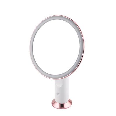 China Led Lighted Makeup Mirror Smart Touch Control Lighted Vanity Stand Up Desk Ring Light Mirror Led Vanity Mirror USB Use for sale