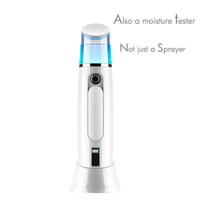 China Beiyuan Portable Moisture Test Face Nano Mist DEEP CLEANSING Jet With Power Bank Atomization Handy Mister Facial Steamer for sale