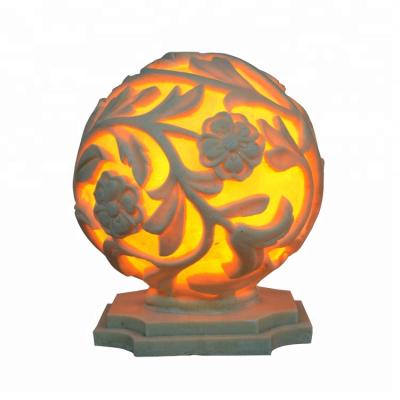 China Garden Round Shape Chrysanthemum Pattern Outdoor Decorative Ball Lamp Lantern for sale