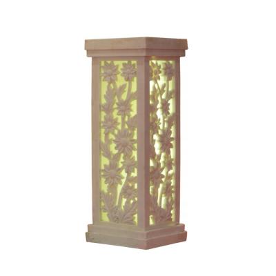 China Artistic Outdoor Indoor Decoration Stone LED Lamp Lantern Light for sale