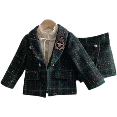 China Girls' suit breathable suit autumn Korean version of 2023 springs new children's college style baby two-piece wool coat for sale