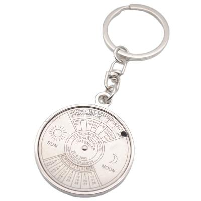 China High Quality Custom New Design Metal Calendar Key Chain for sale