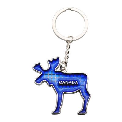 China Custom Metal Canada Souvenir 3d Logo Alloy Keychain Canadian Penny MALE Metal Keyring for sale