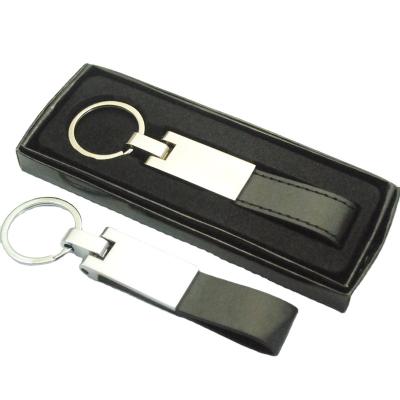 China Metal Customized Custom Key Chain Logo Boutique Business Gift Leather Men's High-Grade Metal Car Key Chain Customized Wholesale for sale